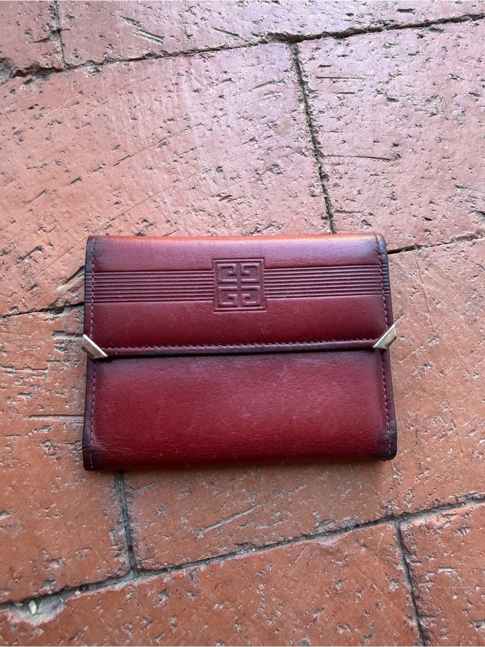 Vintage Givenchy burgundy leather Photo Case